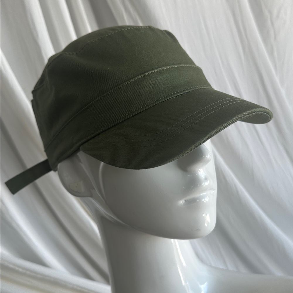 Olive Green Canvas Cap Unisex Back adjustable Size New no tags
